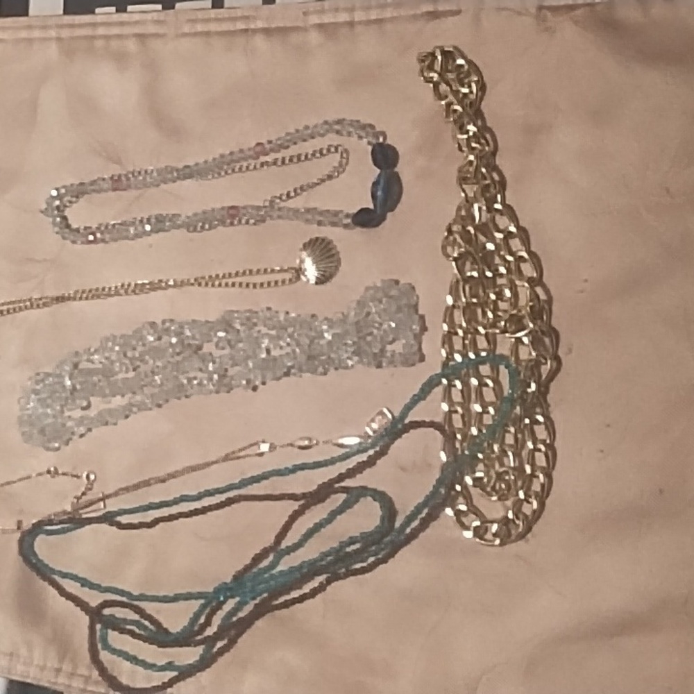 Assorted Necklace Set with Gold and Blue Accents